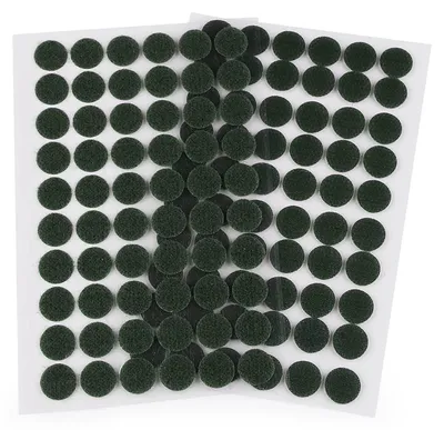 Produktbild von 60 Klettpunkte 15mm Klettband-Punkte Klebepunkte Klettverschluss selbstklebend