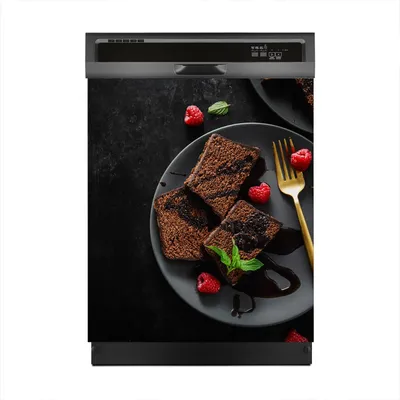 Produktbild von Aufkleber sticker 60x70 cm Dekorative folie Spülmaschine - Schokolade Kuchen und Himbeere