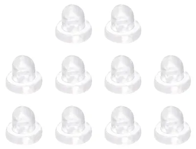 Ohrstecker-Rückseiten aus Silikon, 100 Stück, transparent, 6 mm
