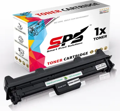 A toner cartridge and its packaging are displayed against a white background.