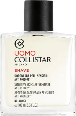 Zdjęcie produktu dla Collistar Uomo Sensitive Skin After-Shave Anti-Redness, Balsam po goleniu, Skóra wrażliwa, 100 ml, Przeciw podrażnienieniom, Przeciw swędzeniu, Zapobiega zaczerwienieniom, Nawilżający, Kojąca, Butelka, AQUA, OCTYLDODECANOL, VEGETABLE OIL, DICAPRYLYL CARBONATE, BUTYLENE GLYCOL, COCO-CAPRYLATE,...