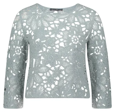 Produktbild von Betty Barclay Strickpullover Kurz 3/4 Arm Gray Mist 46