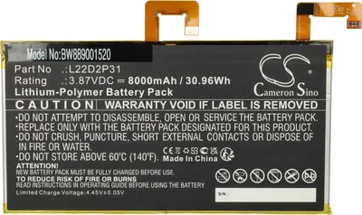 Produktbild von vhbw Akku kompatibel mit Lenovo Tab P11 Pro, TB132F, TB-J706 Tablet Pad (8000 mAh, 3,87 V, Li-Polymer)