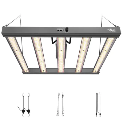 Produktbild von NovaGrove Pflanzenlampe LED Vollspektrum IR, 320W Grow Lampe für Growbox 90x90cm, Grow Light mit Dimmbar & Daisy Chain, PR32