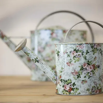 Produktbild von Romantische Gießkanne ROSE, verzinkter Stahl, 6,8 L