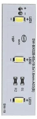 LED-Lichtleiste für Kühlschrank, 12 Stück, 65 mm, 6000K