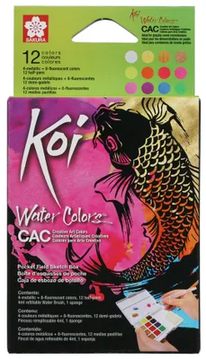 Zdjęcie produktu dla SAKURAXNCW12MH SAKURA Akwarela Koi Water Colors Szkic Box 12