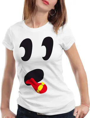 Produktbild von style3 Süßer Geist Halloween Damen T-Shirt, Farbe:Weiß, Größe:S