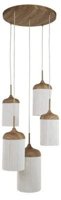 Productafbeelding van 5-lichts hanglamp Dania hout