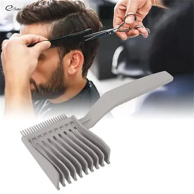 Produktbild von CHPN – Rasierkamm – Fade-Kamm – Kamm – Friseurkamm – 2 in 1 – Haarformung – Haaransatz – Frisur – Friseur – Friseur – Grau – Kunststoff