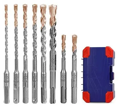 Zdjęcie produktu dla Wiertła udarowe sds plus zestaw 8 sztuk do betonu kamienia