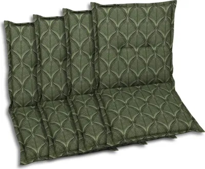 Produktbild von GO-DE Textil, Sesselauflage Niederlehner, 4er-Set, Farbe: grün, Maße ca.: 100 cm x 50 cm x 7 cm