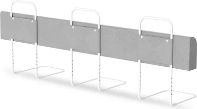 Produktbild von TolleTour Bettgitter Bettschutzgitter 5-Loch Höhenverstellbar 180cm Rausfallschutz Bett, Kinderbettgitter, Babybettgitter Sicher, Einfach zu Montieren, Grau
