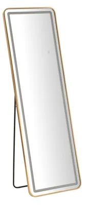 Image de Miroir sur pied LED Simple rectangulaire avec cadre or 57x166 cm