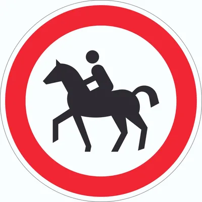Produktbild von Reiten verboten Aufkleber Kreis Ø75mm