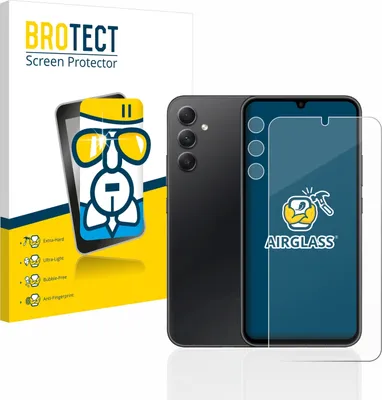 Produktbild von BROTECT Schutzglas für Samsung Galaxy A34 5G (Display+Kamera) Schutzfolie Panzer Folie Glas Display Schutz klar