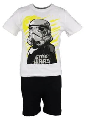 Produktbild von Star Wars Storm Trooper Kinder Pyjama Schlafanzug kurz - 110, Schwarz