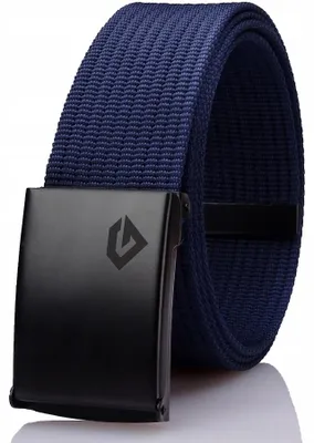 Produktbild von Gracio Herren Gürtel Marineblau Breit Schwarze Schnalle 110cm