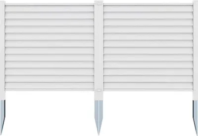 Zdjęcie produktu dla Panel ogrodzeniowy do wbijania w ziemię, 122x122 cm, 2 szt., biały