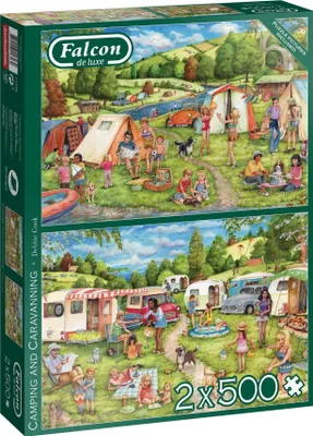 Produktbild von Jumbo Spiele - Camping and Caravanning - 2x 500 Teile