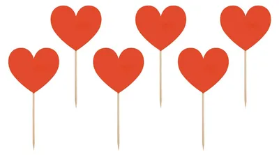 Cupcake-Topper Herzen, 11 cm, mehrfarbig