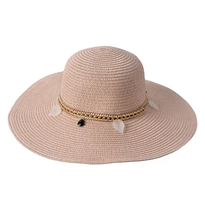 Image de Clayre & Eef Damenhut Rosa Papierstroh