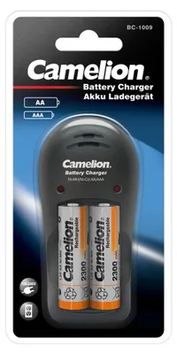 Produktbild von CAMELION Stecker - Ladegerät BC-1009 inkl. 2x Ni-MH Akku Mignon AA 2300mAh