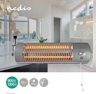 Immagine prodotto di Riscaldatore radiante per bagno nedis HTBA10GY