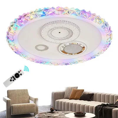 Produktbild von 72W LED Deckenleuchte 50cm mit Bluetooth Lautsprecher,  RGB Musiklampe, App & Remote Control