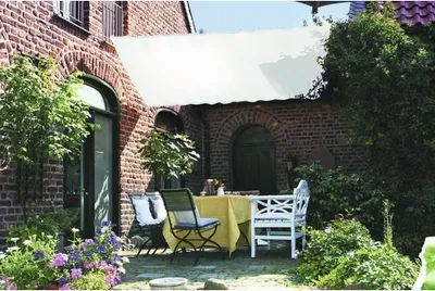 Obrázok produktu pre Tieniaca plachta na lankové upínanie, bez lanka, PES 140 g/m², biela 330x200 cm