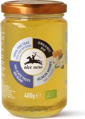 Produktbild von Alce Nero Italienischer -Akazienhonig 400 g, Akazienhonig, 400 g, Italien, 331 kcal, 1408 kJ, 83 g