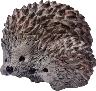 Produktbild von Dekofigur Igel mit Baby 10 cm braun