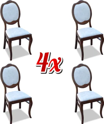 Produktbild von Landhaus Stuhl Set Sitz Polster Garnitur Esszimmer 4x Stühle Lehn Gruppe Neu