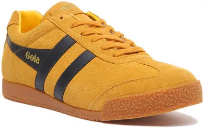 Produktbild von Gola Harrier Herren Klassische Schnürung Wildleder Leder Turnschuhe Sonne Mar e – 10 Großbritannien - 44 EU - 11 US / Sonne Marine