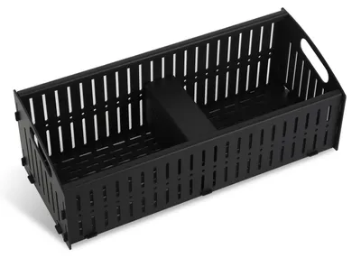 Produktbild von Peviasot Pelletkorb Kaminofen 48 cm Doppelkammer aus Metall mit Pelletschaufel
