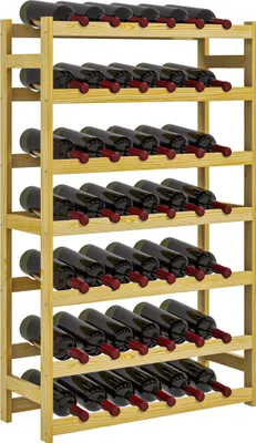 Produktbild von HOMCOM Weinregal Flaschenregal für 42 Weinflaschen, mit 7 Ebenen, Holz Natur