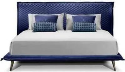 Produktbild von Doppelbett Betten Bettrahmen Bett Holz Schlafzimmer Blau Klassisch Prianera Neu