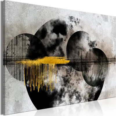 Produktbild von Italienischer Leinwand Leinwandbild - Noble Moon (1 Part) Wide 120x80 cm Abstrakt a-A-0747-b-a