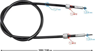 Obrázek produktu pro Kabel tachometru pro skútr Challenger 2