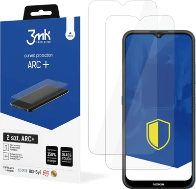 Produktbild von 3mk Display Schutzfolie ARC+ für Nokia 1.4  0,17mm Self-Heal (2 Stück)