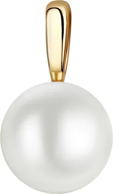 Produktbild von V Anhänger 925/- Sterling Silber 1,6cm gelb Süßwasserzuchtperle 341340017-2