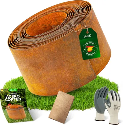 Obrázok produktu pre Záhradný obrubník, Cortenová ocel, 10 m, 14 cm vysoký, flexibilný, pre záhradu