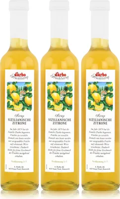 Produktbild von Darbo Sizilianische Zitrone Sirup 500ml - Cocktails Kaffeesirup (3er Pack)