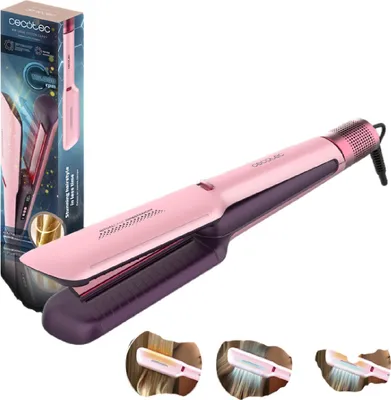 Zdjęcie produktu dla Cecotec Air Lisse Bawełna Candy, Prostownica, Airflow, Przyciski, Do wszystkich włosów, 100 °C, 230 °C