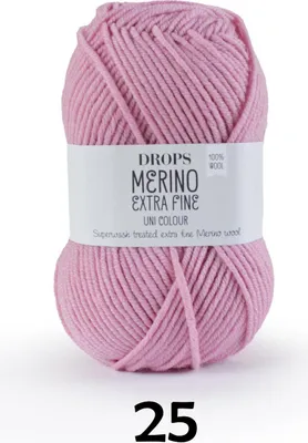 Produktbild von Drops Merino Extra Fine Uni Colour 25 Pink Strickgarn