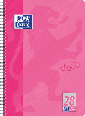 Produktbild von Oxford Collegeblock Touch Papierformat: DIN A4+ Lineatur: kariert mit Rand innen/außen Grammatur: 90 g/m²