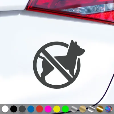 Produktbild von PantherPixel Hunde Verboten Aufkleber Nicht Erlaubt Hundeverbot Sticker Auto Geschenkidee Farbe Dunkelgrau