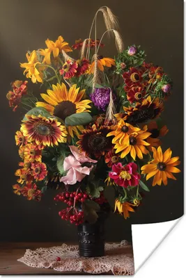 Produktbild von MuchoWow® Poster Blumenstrauß - Farben - Stilleben 20x30 cm - Papierdruck