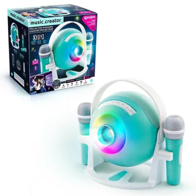Productafbeelding van Karaoke machine karaokemachine - 40 W - 2 draadloze microfoons - Oplaadbaar en draagbaar