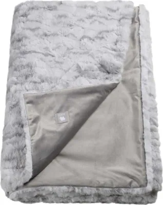 Produktbild von MUSTERRING Tagesdecke FURRY Grau 130 x 170 cm
